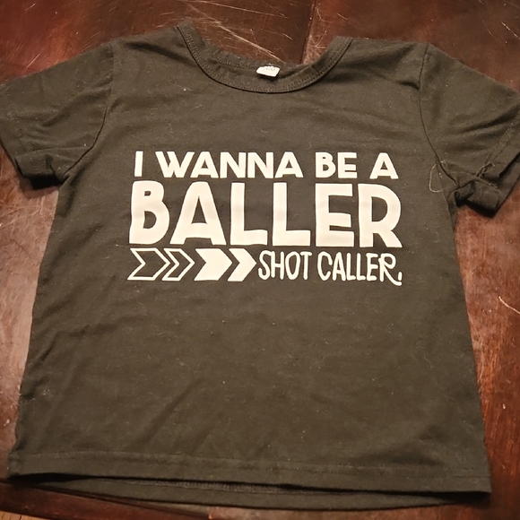 Other - Kids 3T Baller Funny Shirt Black Graphic Tee Basketball